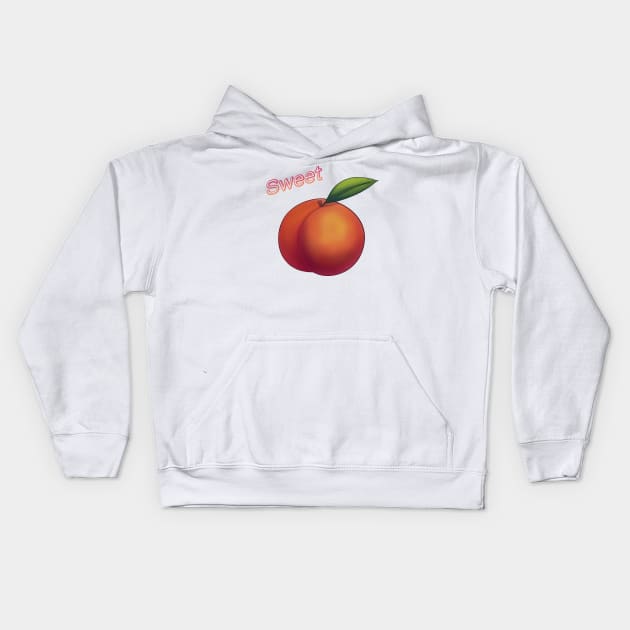 Sweet Peach Kids Hoodie by ColonelBaconBits